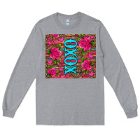 Heather Grey xoxo valentine's day pink roses and hearts Long Sleeve Tee - Jasminsmagicworld