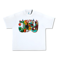 White joy with roaster Urban Heavy Tee - AdoDesignShop