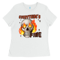 White everythings fine Ladies Tee - JahusDesignShop