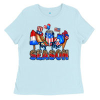 Baby Blue tis' the season Ladies Tee - RanaPortraitStore