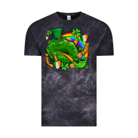 Cloud Black st patricks lips with horseshoe rainbow and shamrocks Vintage Tee - AdoDesignShop