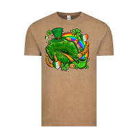 Vintage Coffee st patricks lips with horseshoe rainbow and shamrocks Vintage Tee - AdoDesignShop