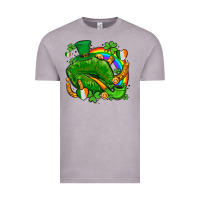 Vintage Zinc st patricks lips with horseshoe rainbow and shamrocks Vintage Tee - AdoDesignShop
