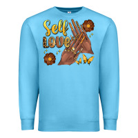 Ocean Blue black woman self love nails Premium Sweatshirt - Artiststas