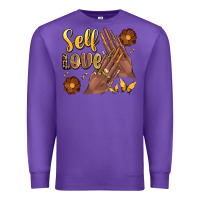 Purple black woman self love nails Premium Sweatshirt - Artiststas