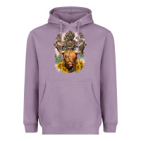 Lavender Western Heifer Cow with crosses Heavyweight Hoodie - LillyAllenDesigns