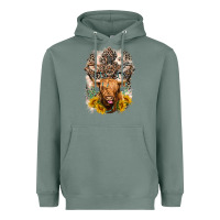 Sage Western Heifer Cow with crosses Heavyweight Hoodie - LillyAllenDesigns