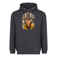 Smoke Western Heifer Cow with crosses Heavyweight Hoodie - LillyAllenDesigns