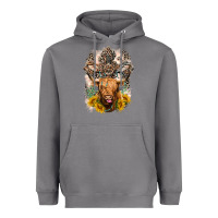 Storm Western Heifer Cow with crosses Heavyweight Hoodie - LillyAllenDesigns