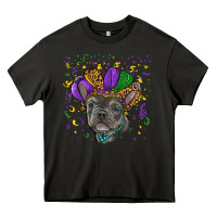 Asphalt mardi gras french bulldog Heavy Core Tee - RanaPortraitStore