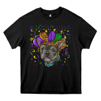 Black mardi gras french bulldog Heavy Core Tee - RanaPortraitStore