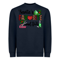 Navy santa's favorite nail tech Heavyweight Sweatshirt - AdoDesignShop