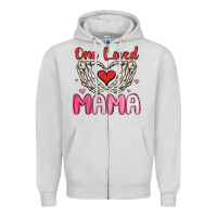Dove Grey one loved mama Zipper Hoodie - MaliasSmallBusiness