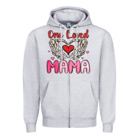 Heather Grey one loved mama Zipper Hoodie - MaliasSmallBusiness