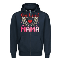 Navy one loved mama Zipper Hoodie - MaliasSmallBusiness
