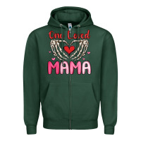 Sports Green one loved mama Zipper Hoodie - MaliasSmallBusiness