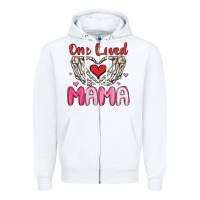 White one loved mama Zipper Hoodie - MaliasSmallBusiness