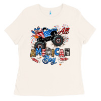 Bone fourth of july monster truck all american boy Ladies Tee - RanaPortraitStore
