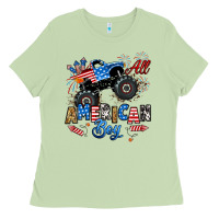 Matcha fourth of july monster truck all american boy Ladies Tee - RanaPortraitStore