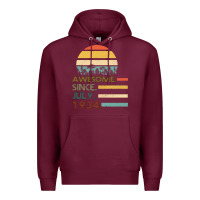Burgundy Awesome Since JULY 1934 Premium Hoodie - Bettercallsaul