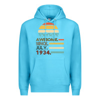 Ocean Blue Awesome Since JULY 1934 Premium Hoodie - Bettercallsaul