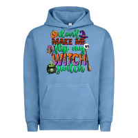 Pigment Pebble Blue dont make me flip my witch switch Urban Hoodie - CowGirlArtShop