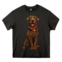 Asphalt chocolate lab labrador retriever Heavy Core Tee - Artiststas