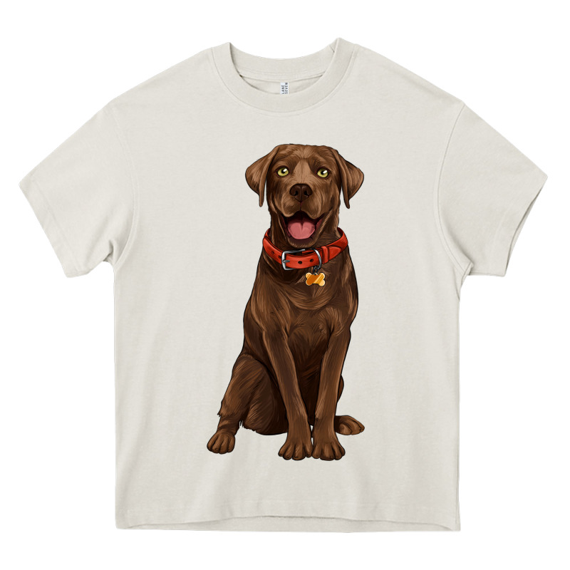 Chocolate Lab Labrador Retriever Heavy Core Tee by Artiststas | Teevron