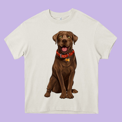 Chocolate Lab Labrador Retriever Heavy Core Tee Designed By Artiststas