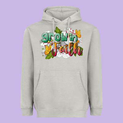 Grow In Faith Heavyweight Hoodie Designed By Lillyallendesigns