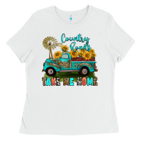 White country roads take me home Ladies Tee - RanaPortraitStore