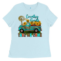 Baby Blue country roads take me home Ladies Tee - RanaPortraitStore