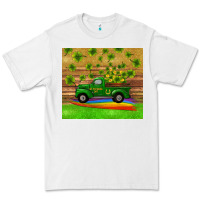 White st patricks day truck shamrock with rainbow tumbler Premium Tee - RanaPortraitStore
