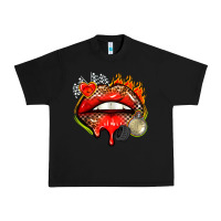 Black race lips Urban Heavy Tee - AdoDesignShop