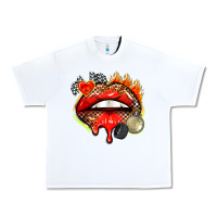 White race lips Urban Heavy Tee - AdoDesignShop