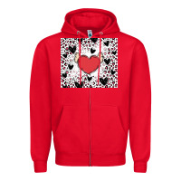 Red valentine's day hearts Zipper Hoodie - MaliasSmallBusiness