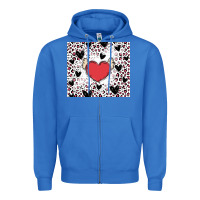 True Royal valentine's day hearts Zipper Hoodie - MaliasSmallBusiness