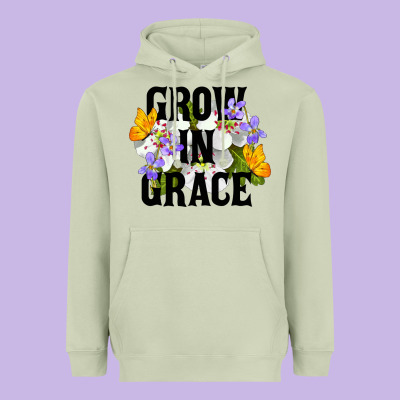 Grow In Grace Heavyweight Hoodie Designed By Lillyallendesigns