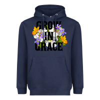 Navy Grow In Grace Heavyweight Hoodie - LillyAllenDesigns