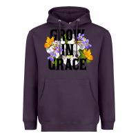 Plum Grow In Grace Heavyweight Hoodie - LillyAllenDesigns