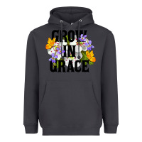 Smoke Grow In Grace Heavyweight Hoodie - LillyAllenDesigns