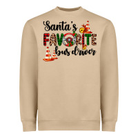 Mushroom santa's favorite bus driver Heavyweight Sweatshirt - AdoDesignShop