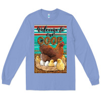 Colony Blue Western Welcome To Our Coop Long Sleeve Tee - LillyAllenDesigns