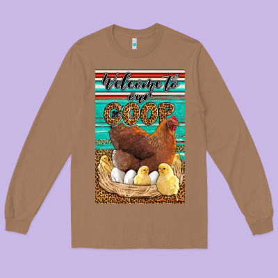 Western Welcome To Our Coop Long Sleeve Tee Designed By Lillyallendesigns