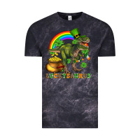 Cloud Black luckysaurus and st patricks Vintage Tee - AdoDesignShop