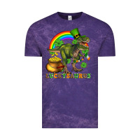 Cloud Purple luckysaurus and st patricks Vintage Tee - AdoDesignShop