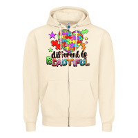 Sandshell Different is beautiful Zipper Hoodie - NancyCooperArtShop