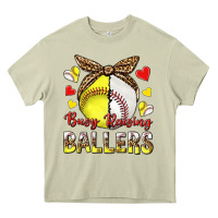 Mossy busy raising ballers with baseball and softball Heavy Core Tee - texasbilliewilder