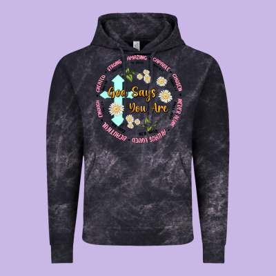 God Says You Are Vintage Hoodie Designed By Jahusdesignshop
