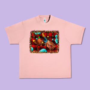 Christmas Rodeo Cowboy Urban Heavy Tee Designed By Jahusdesignshop